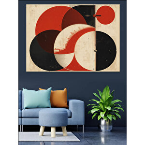 Soyut Daire Deseni Dekoratif Kanvas - Mdf Ahşap Tablo 100x140 cm
