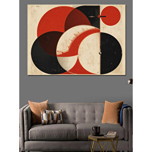 Soyut Daire Deseni Dekoratif Kanvas - Mdf Ahşap Tablo 100x140 cm