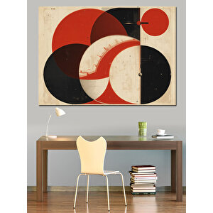 Soyut Daire Deseni Dekoratif Kanvas - Mdf Ahşap Tablo 100x140 cm