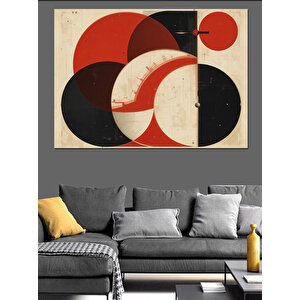 Soyut Daire Deseni Dekoratif Kanvas - Mdf Ahşap Tablo
