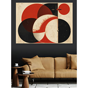 Soyut Daire Deseni Dekoratif Kanvas - Mdf Ahşap Tablo