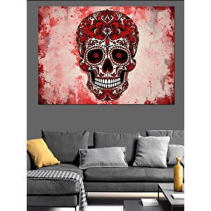 Renkli Kuru Kafa Sanatı Dekoratif Kanvas - Mdf Ahşap Tablo 70x100 cm