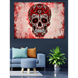 Renkli Kuru Kafa Sanatı Dekoratif Kanvas - Mdf Ahşap Tablo 70x100 cm