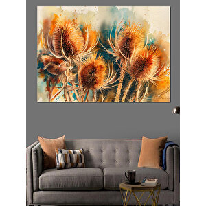 Kuru Bitkiler Dekoratif Kanvas - Mdf Ahşap Tablo 50x70 cm