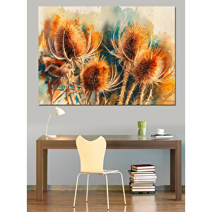 Kuru Bitkiler Dekoratif Kanvas - Mdf Ahşap Tablo 50x70 cm