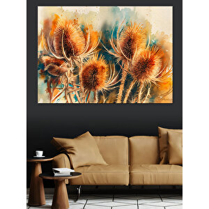 Kuru Bitkiler Dekoratif Kanvas - Mdf Ahşap Tablo