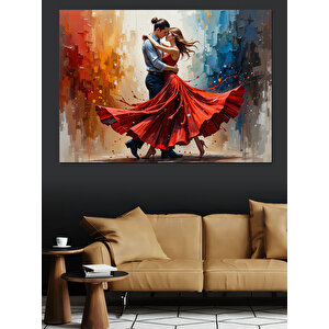 Tutkulu Flamenko Dansçıları Dekoratif Kanvas - Mdf Ahşap Tablo 25x35 cm