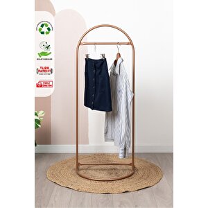 Butik Stil Oval Askılık Konfeksiyon Askılığı Altın Renk Askılık Rose Elbise Askılığı Ayaklı Askılık