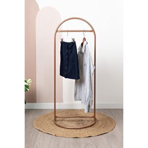Butik Stil Oval Askılık Konfeksiyon Askılığı Altın Renk Askılık Rose Elbise Askılığı Ayaklı Askılık