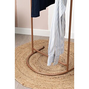 Butik Stil Oval Askılık Konfeksiyon Askılığı Altın Renk Askılık Rose Elbise Askılığı Ayaklı Askılık