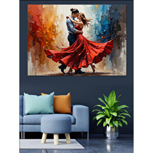 Tutkulu Flamenko Dansçıları Dekoratif Kanvas - Mdf Ahşap Tablo