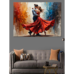 Tutkulu Flamenko Dansçıları Dekoratif Kanvas - Mdf Ahşap Tablo