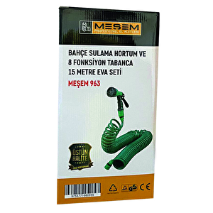 Meşem Sulama Hortum Seti̇ 15 Mt+ 8 Fonk. Tabancali 963