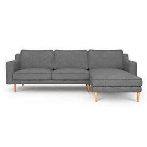 Klem Slim 266 X 171 Köşe Ahşap Ayak - Keten Beton Gri