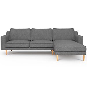 Klem Slim 266 X 171 Köşe Ahşap Ayak - Keten Beton Gri