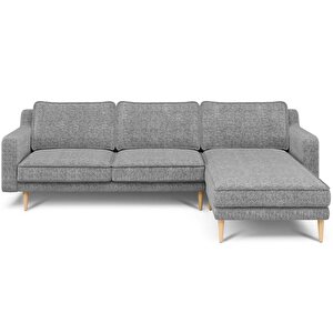 Klem Slim 266 X 171 Köşe Ahşap Ayak - Doğal Doku Füme