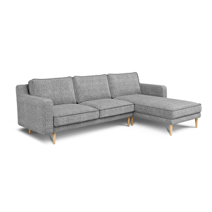 Klem Slim 266 X 171 Köşe Ahşap Ayak - Doğal Doku Füme