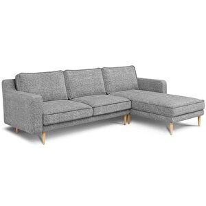 Klem Slim 266 X 171 Köşe Ahşap Ayak - Doğal Doku Füme