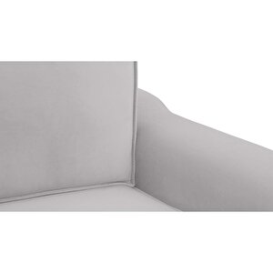 Klem 357 X 171 Köşe Ahşap Ayak - Kadife Gri