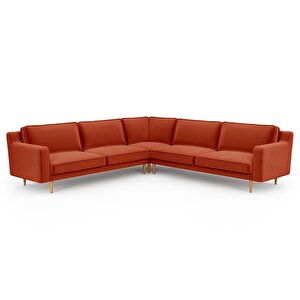 Klem Slim 283 X 283 Köşe Ahşap Ayak - Kadife Kiremit