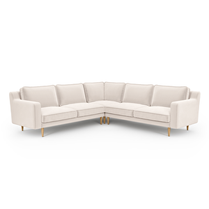 Klem Slim 257 X 257 Köşe Ahşap Ayak - Kadife Vanilya