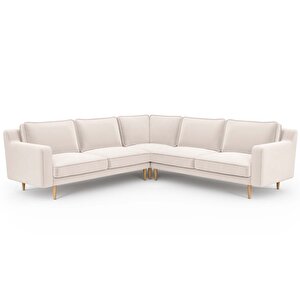 Klem Slim 257 X 257 Köşe Ahşap Ayak - Kadife Vanilya