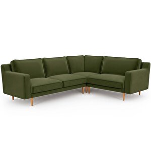 Klem Slim 257 X 203 Köşe Ahşap Ayak - Kadife Haki