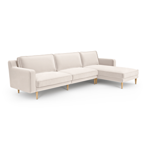 Klem Slim 312 X 171 Köşe Ahşap Ayak - Kadife Vanilya