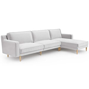 Klem Slim 312 X 171 Köşe Ahşap Ayak - Kadife Gri