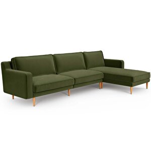 Klem Slim 312 X 171 Köşe Ahşap Ayak - Kadife Haki