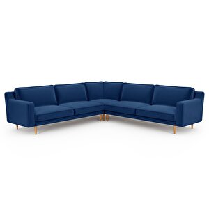 Klem Slim 283 X 283 Köşe Ahşap Ayak - Kadife Gece Mavisi