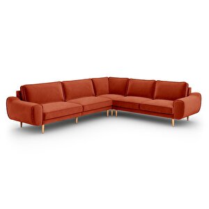 Klem 310 X 264 Köşe Ahşap Ayak - Kadife Kiremit