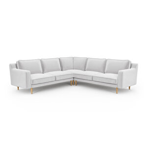 Klem Slim 257 X 257 Köşe Ahşap Ayak - Kadife Gri