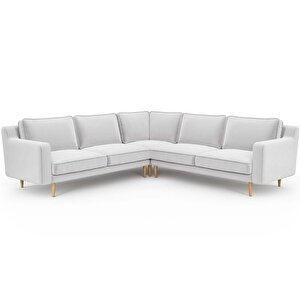 Klem Slim 257 X 257 Köşe Ahşap Ayak - Kadife Gri
