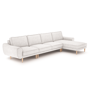 Klem 357 X 171 Köşe Ahşap Ayak - Fitilli Kadife Kemik