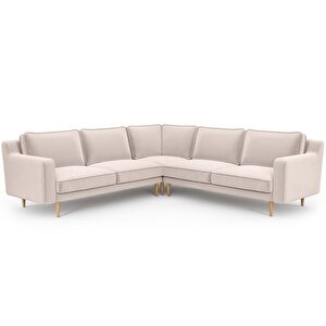 Klem Slim 257 X 257 Köşe Ahşap Ayak - Kadife Ekru