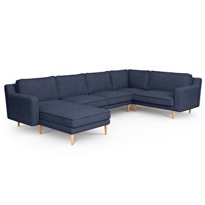 Klem Slim 339 X 203 Köşe Ahşap Ayak - Keten Havacı Mavi