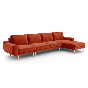 Klem 357 X 171 Köşe Ahşap Ayak - Kadife Kiremit