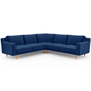 Klem Slim 257 X 257 Köşe Ahşap Ayak - Kadife Gece Mavisi