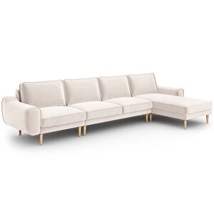 Klem 357 X 171 Köşe Ahşap Ayak - Kadife Vanilya