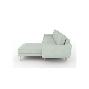 Klem 306 X 171 Köşe Ahşap Ayak - Keten Nil Yeşili