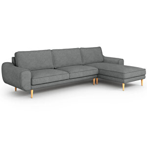 Klem 306 X 171 Köşe Ahşap Ayak - Keten Beton Gri
