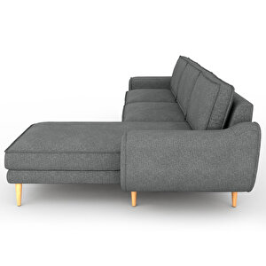 Klem 306 X 171 Köşe Ahşap Ayak - Keten Beton Gri