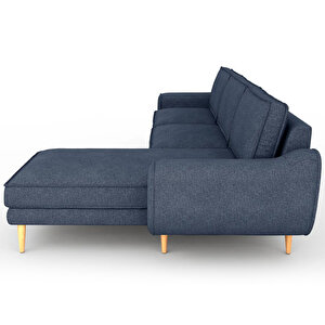 Klem 306 X 171 Köşe Ahşap Ayak - Keten Havacı Mavi
