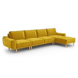 Klem 357 X 171 Köşe Ahşap Ayak - Kadife Hardal