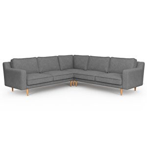 Klem Slim 257 X 257 Köşe Ahşap Ayak - Keten Beton Gri