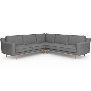 Klem Slim 257 X 257 Köşe Ahşap Ayak - Keten Beton Gri