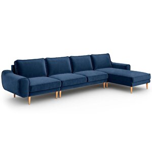 Klem 357 X 171 Köşe Ahşap Ayak - Kadife Gece Mavisi