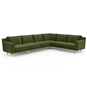 Klem Slim 334 X 257 Köşe Ahşap Ayak - Kadife Haki