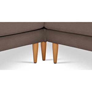 Klem 346 X 210 Köşe Ahşap Ayak - Fitilli Kadife